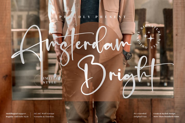 Amsterdam Bright Signature Font
