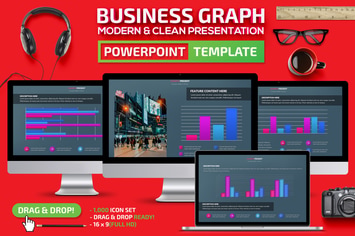 Business Graph Powerpoint Template