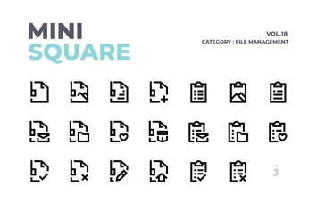 Mini square - 50 File Management Icons