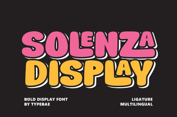 Solenza - Fun Display Font with Ligatures