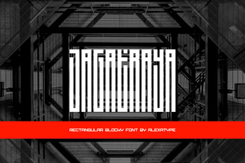 Jagatraya - Rectangular Tall Blocky Font