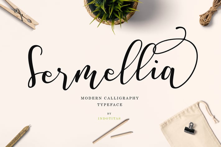 Sermellia Modern Calligraphy Typeface