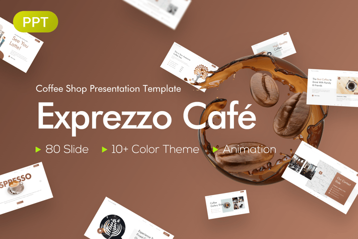 Exprezzo Cafe PowerPoint Presentation Template