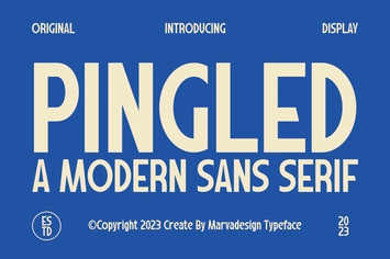 Pingled - A Modern Sans Serif Font