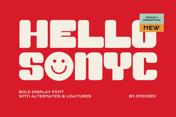 Hello Sonyc - Bold Display Font