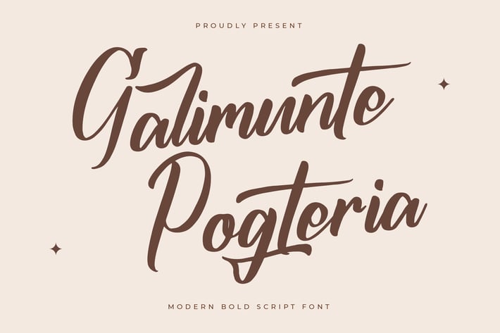 Galimunte Pogteria Modern Bold Script Font