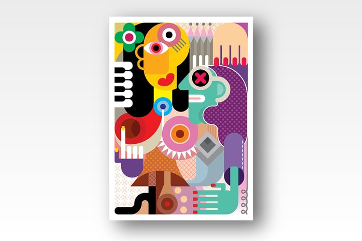 Two Women abstract fine art portrait
