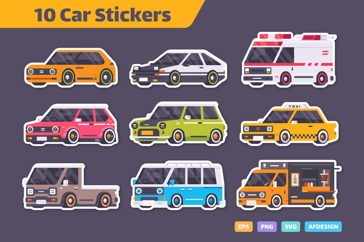 Cartoon Car Stickers