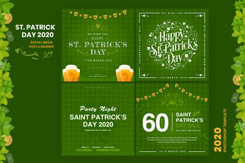 ST. Patrick's Day Social Media Post Template