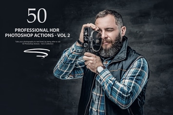 50 HDR Photoshop Actions - Vol 2