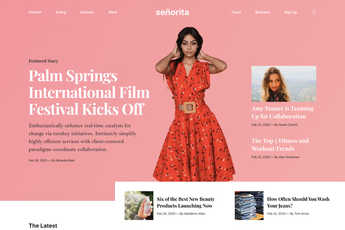 Senorita - Magazine and Blog HTML5 Responsive Temp