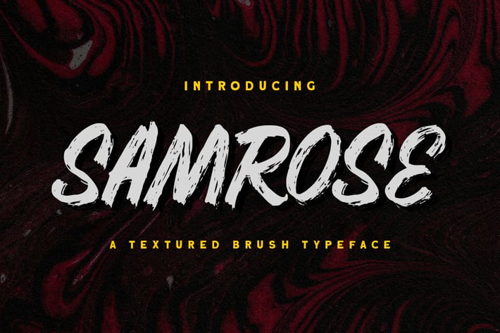 Samrose - Textured Brush Typeface