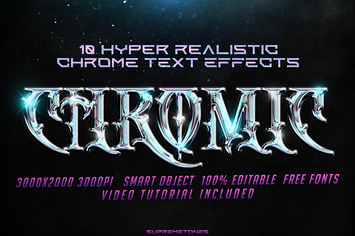 Hyper Realistic 10 Chrome Text Effects