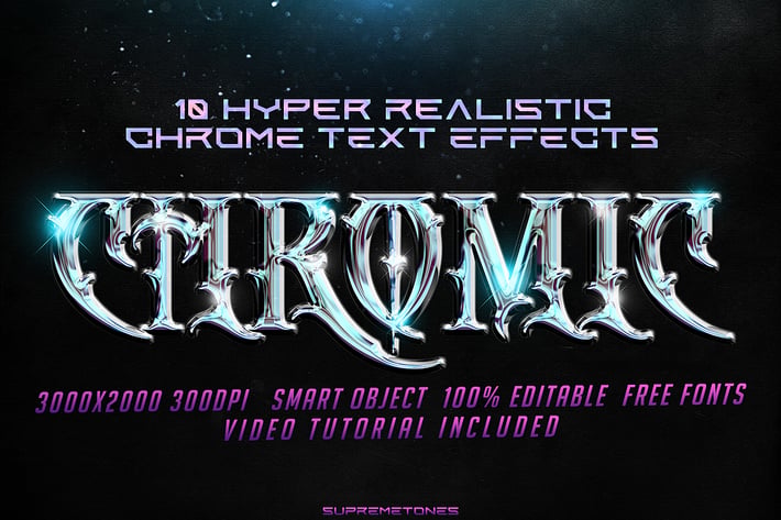 Hyper Realistic 10 Chrome Text Effects