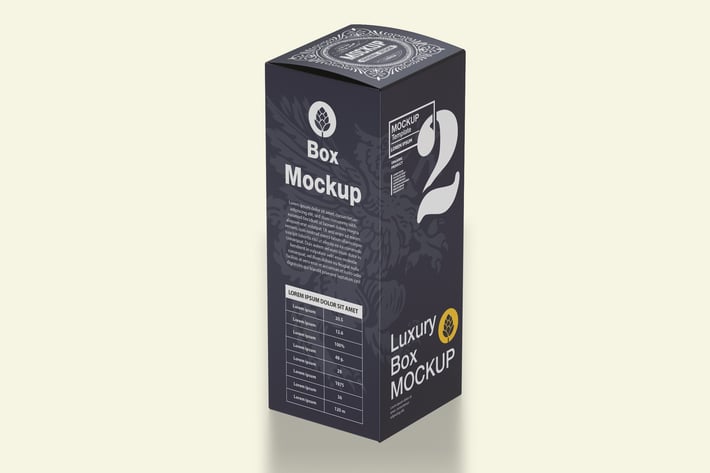Luxury Cardboard Box Mockup