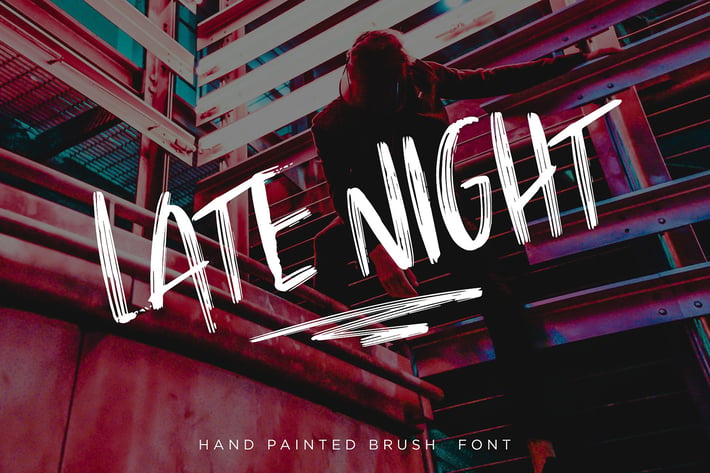 Late Night Brush Font