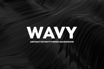 Abstract 3D Wavy Backgrounds - Black Color