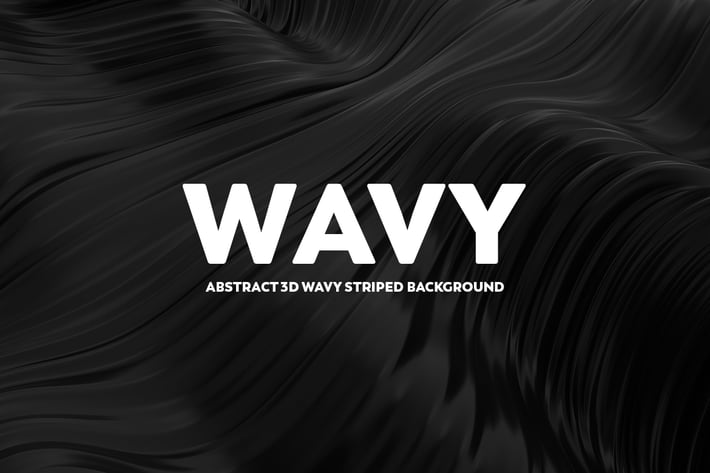 Abstract 3D Wavy Backgrounds - Black Color