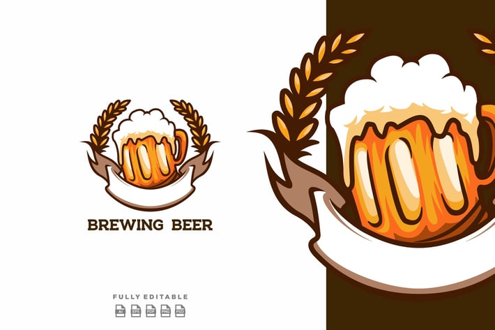 Beer Badge and Emblem Logo