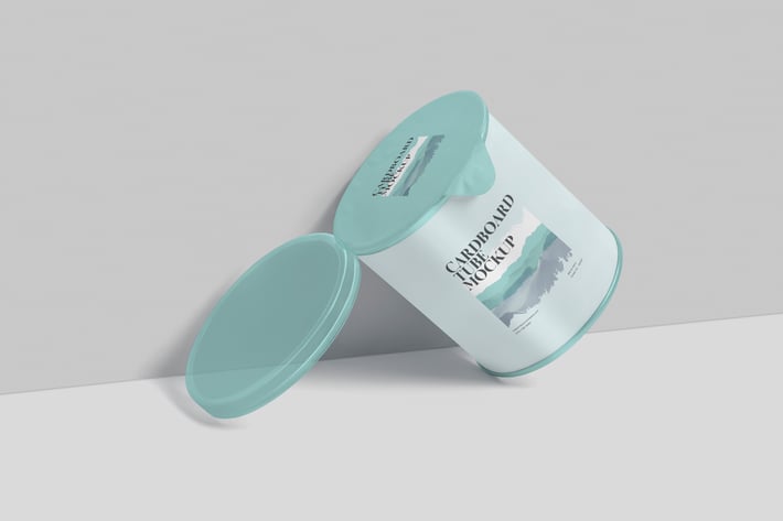 Small Cardboard Tube Box Mockups