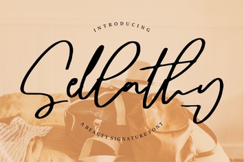 Sellathy | A Beauty Signature Font