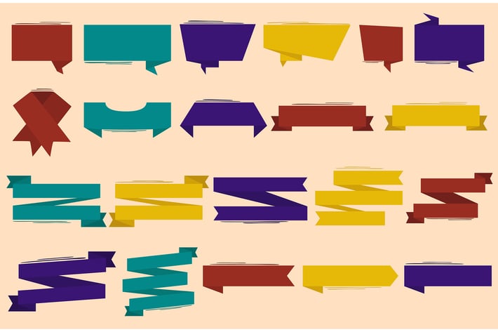 Ribbon Elements Illustration