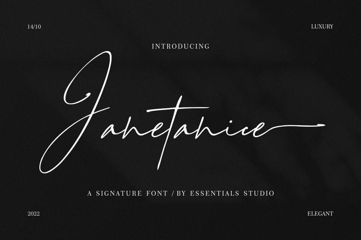 ES Janetanice - Luxury Signature Font
