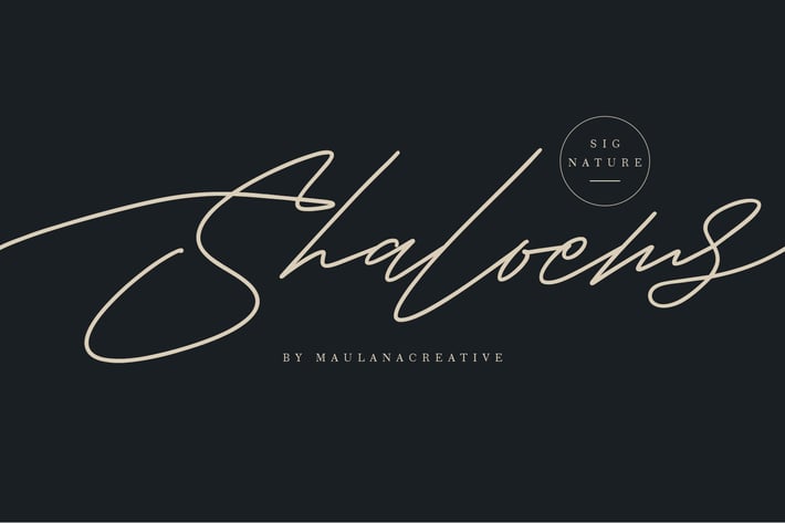 Shaloems Handwritten Signature Font