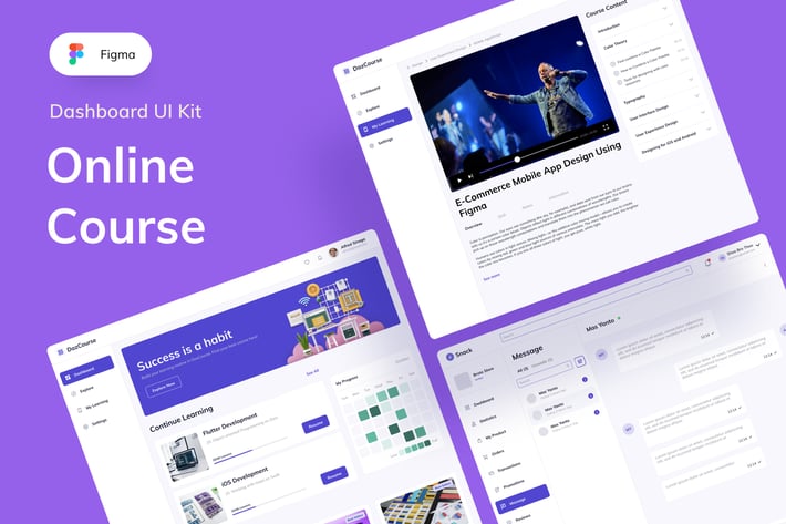 Online Course Dashboard UI Kit
