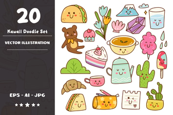 Kawaii Doodle Set