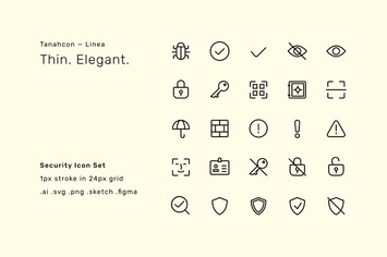 Security UI Icon Set - Linea