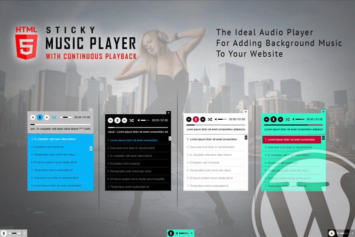 Sticky HTML5 Music Player WordPress Plugin