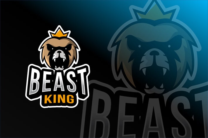Beast King Esport Logo Template