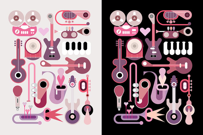 Music Instruments Vector Icon Set