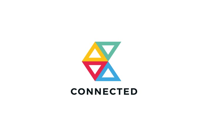 Connected C Letter Logo Template