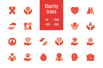 20 Charity Icons (Lineal Color)