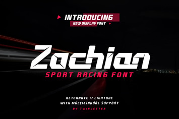 Zachian - Sport Racing Font