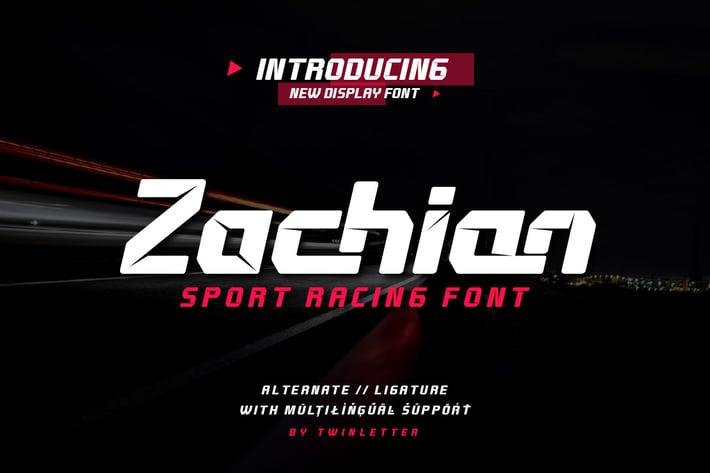 Zachian - Sport Racing Font