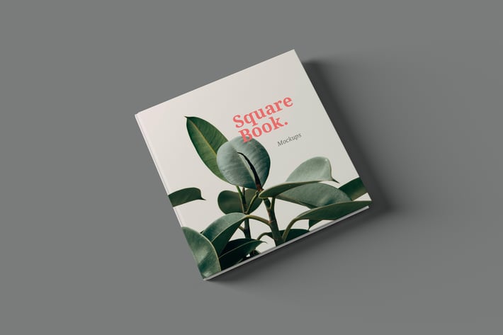 Square Book Mockups
