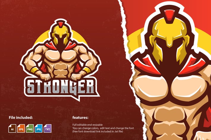 The Gladiator Mascot Logo Template