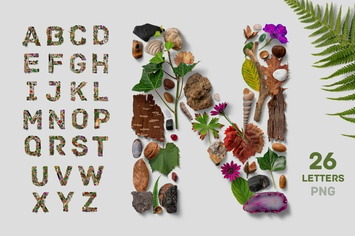 Flatlay Nature Alphabet
