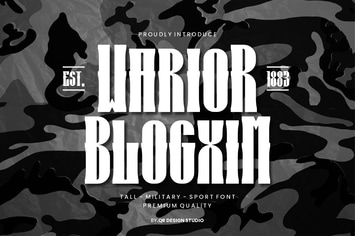 Warior Blogxim - Tall & Military Font