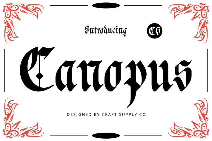 CS Canopus – Blackletter Font