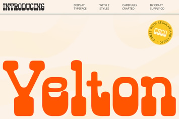 Velton – Reverse Contrast Font