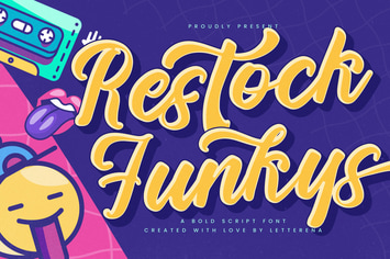 Restock Funkys Bold Script Font