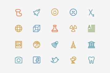 Stroke Multipurpose Icons / 10 Different Themes