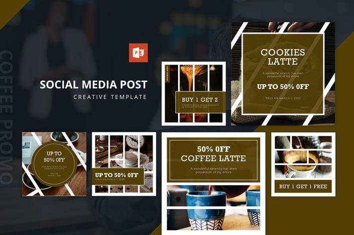 Coffee Promo Instagram Feed Powerpoint Template