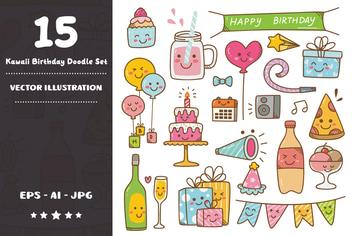 Kawaii Doodle Set