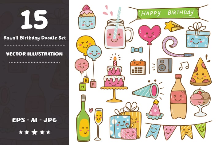 Kawaii Doodle Set