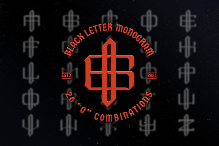 O Black Letter Monogram Logo Vol.3